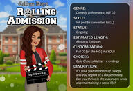 Rolling Admission Cover and Info